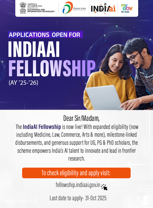 Applications Open for IndiaAI Fellowship
